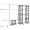 Struttura 1 x 3 Modulare primo monitor h 145 - max 55 in orizzontale - immagine 2