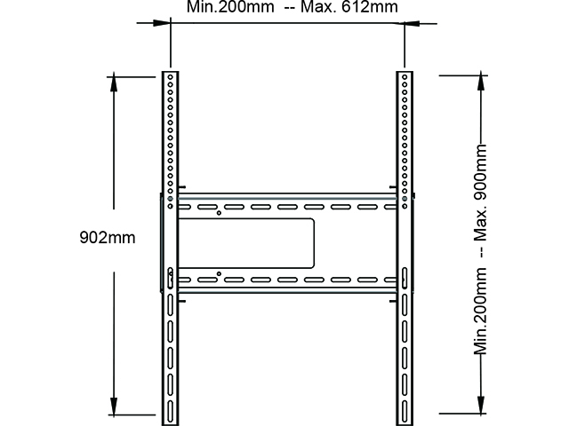 Itb Solution Slim 600 Staffa Fissa Per TV Ultrasottile - Vesa 600x400, Fino A 65 Pollici