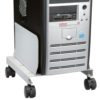 Porta PC da pavimento in metallo - colore silver - immagine 2