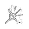 Staffa Standard inclinabile vesa 400x400 - Black/ White - immagine 3