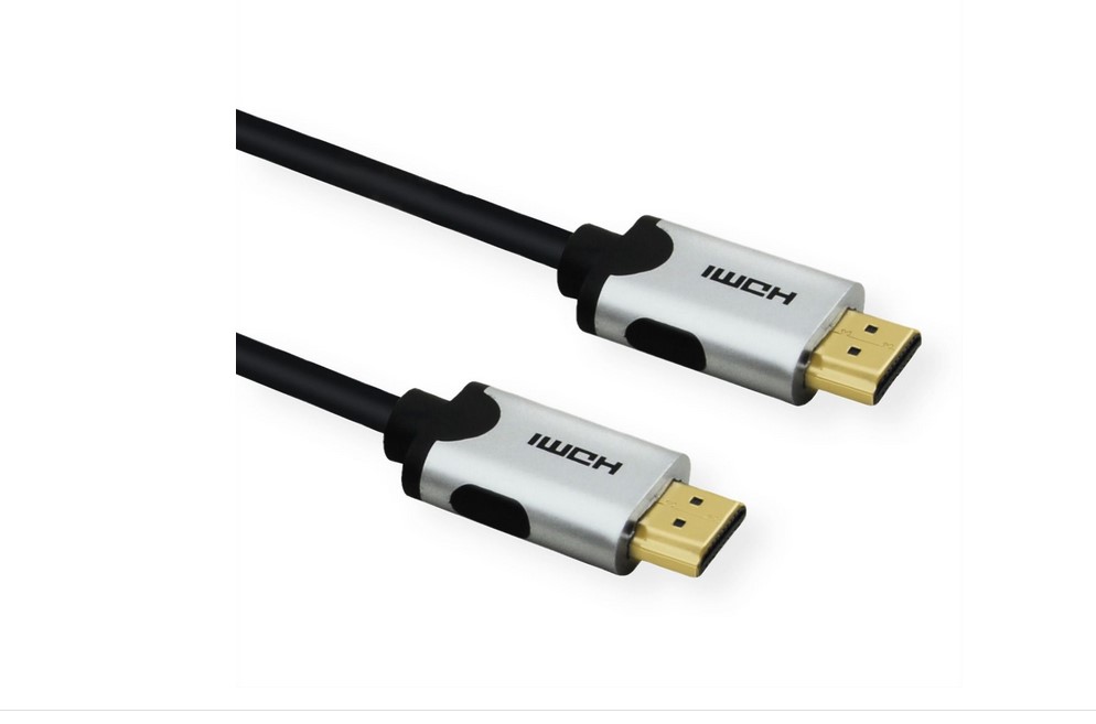 Câble HDMI High Speed Invision – 1,8 M – Noir Et Bleu – Neuf