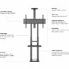 Piantana Vesa max 800x500 con mensole - bolt down - immagine 2