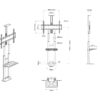 Piantana Vesa max 800x500 con mensole - bolt down - immagine 3