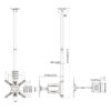 Staffa a soffitto serie M Pro VESA 400 - immagine 5
