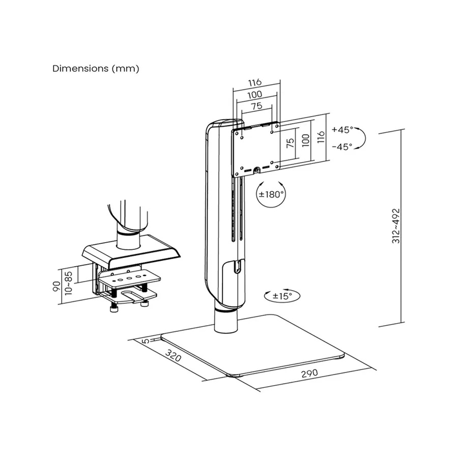 Piedistallo ad altezza - portata 18 kg - immagine 4