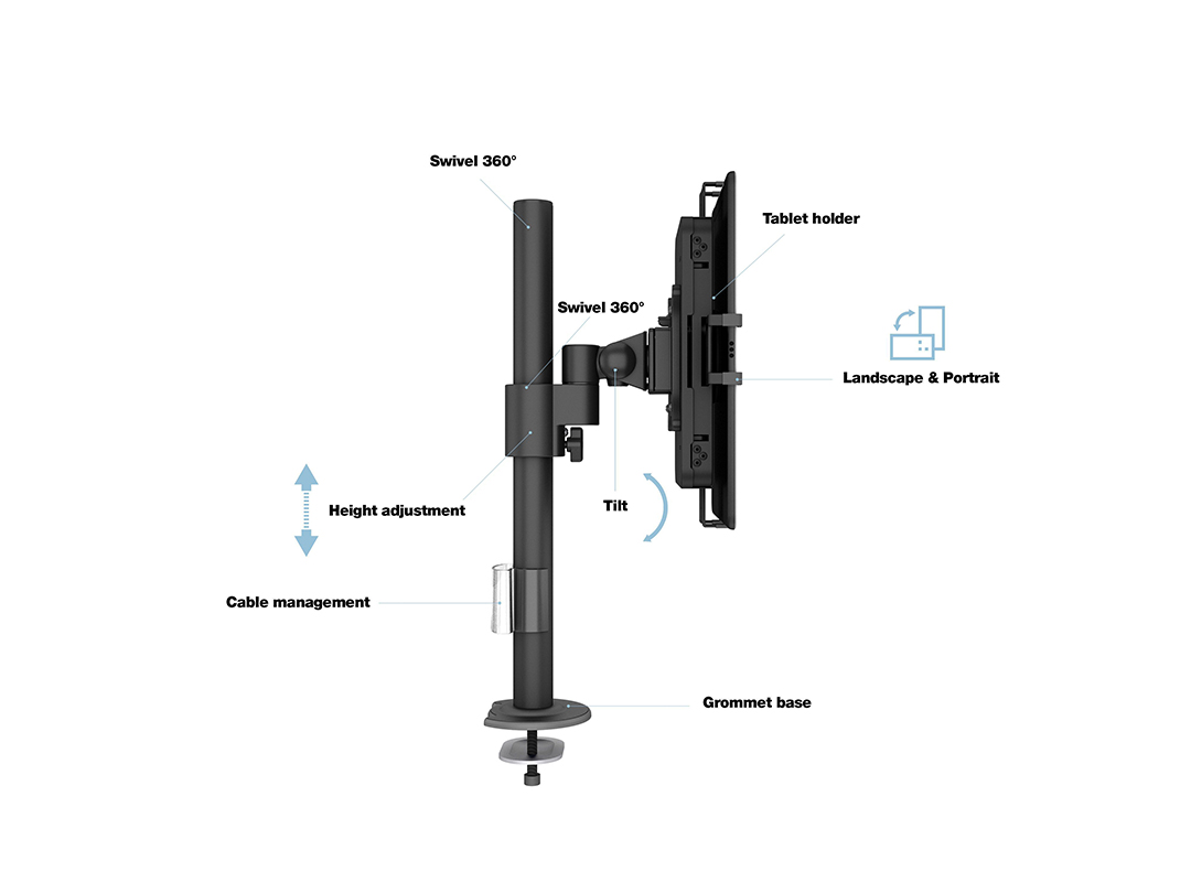 Staffa da tavolo per tablet 7 -14.6" - immagine 3