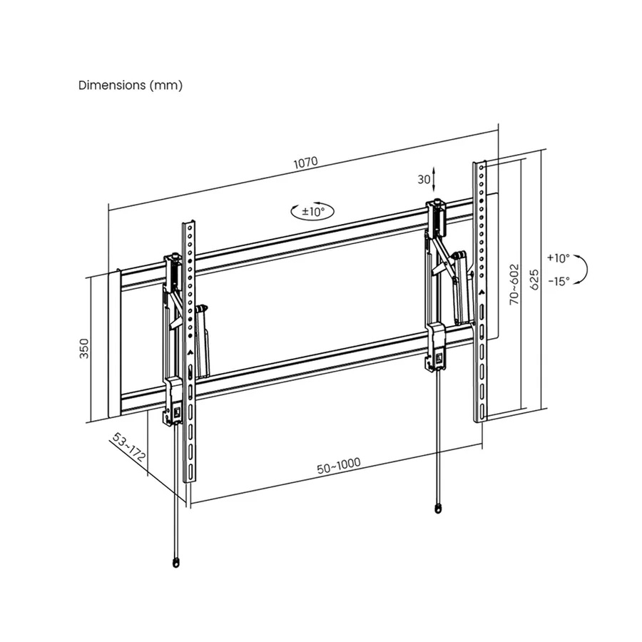 Staffa ad estrazione heavy-duty vesa 1000x600 - immagine 5